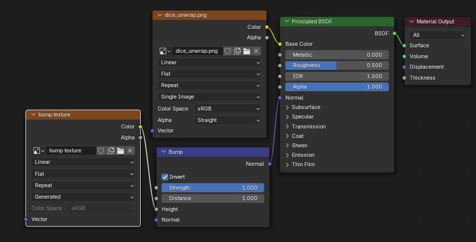 Bump node connected to an image texture in the Shader editor