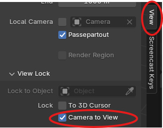 Blender Camera to View