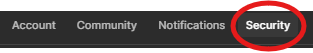 Settings → Security