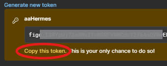 Copy the token key