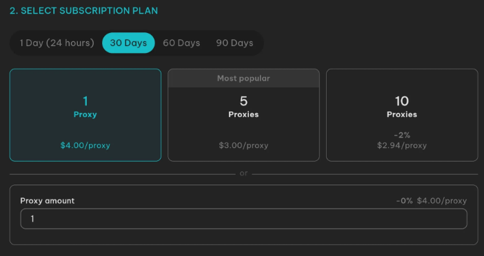 IPRoyal step 2